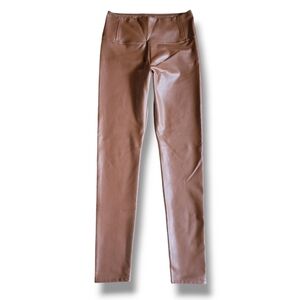 New Bagatelle Brown Neutral‎ Earth Faux Leather Leggings Small